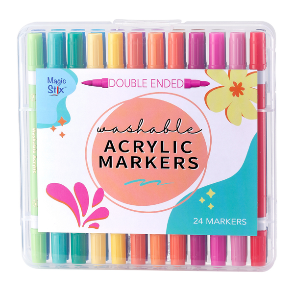 Magic Stix Double-eneded Washable acrylic Markers 24 Pack