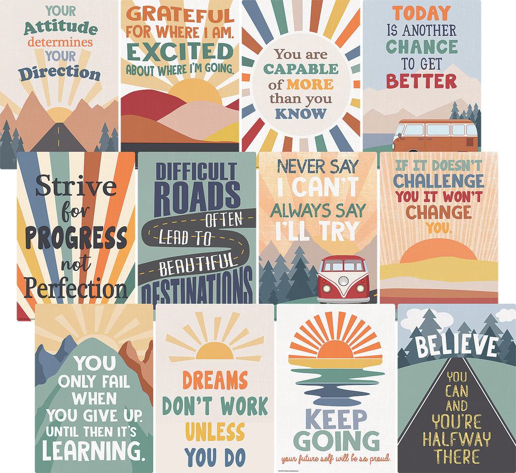 Moving Mountains Road Trip Positive Sayings Small Poster Pack – CM ...