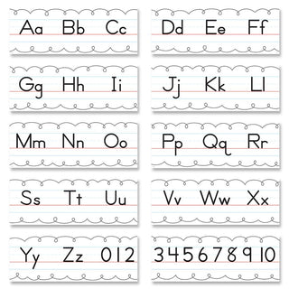 Alphabet Line Traditional Manuscript Bulletin Board Set