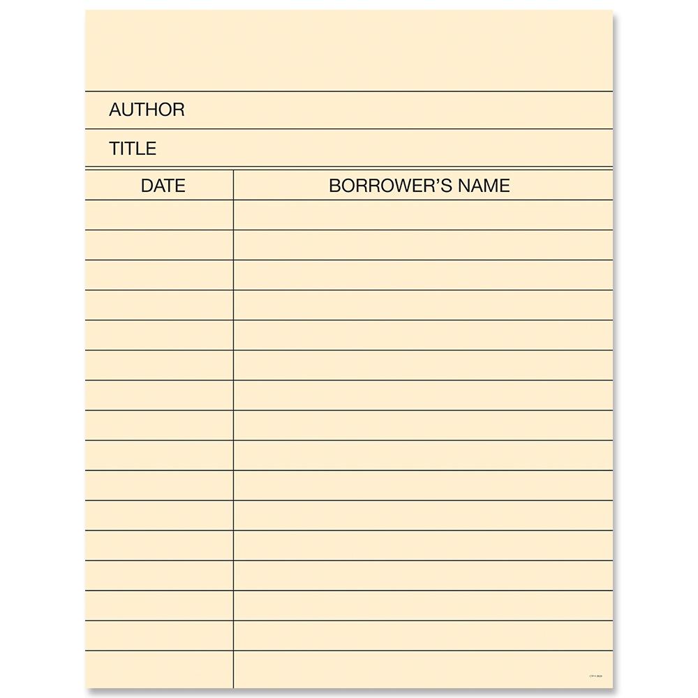Library Card Charts with a Purpose - CTP10230 – CM School Supply