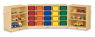 Jonti-Craft¨ 20 Cubbie-Tray Triple Fold-n-Lock - with Colored Trays