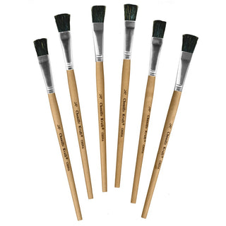Stubby Easel Paint Brushes (½"W)