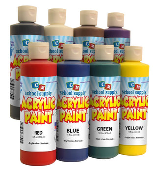 Acrylic Paint 16oz Set (8 Colors)