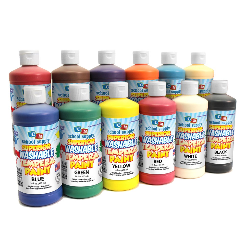 Superior Washable Tempera Paint (Pint) CM School Supply
