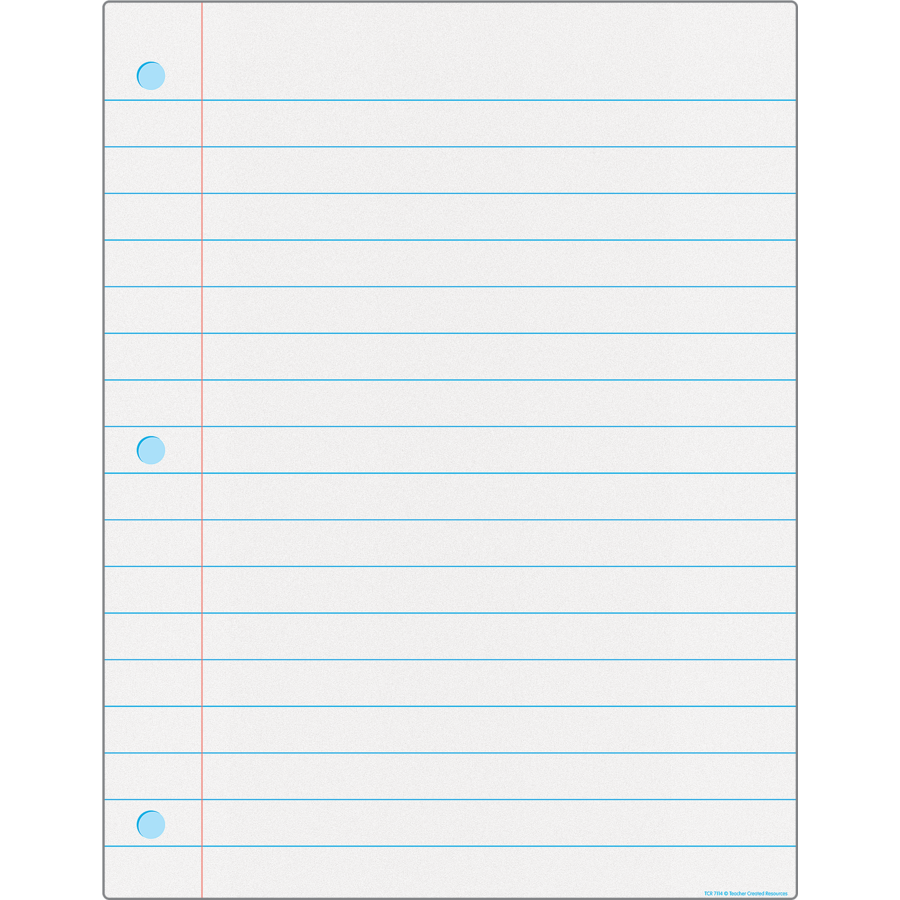 Notebook Paper Write On Wipe Off Chart CM School Supply