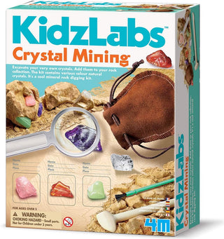 Crystal Mining Kit - DIY Geology Science Dig Excavate Gemstones Minerals