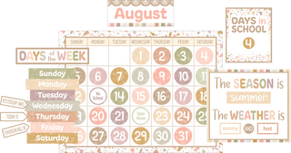 Terrazzo Tones Calendar Bulletin Board Set