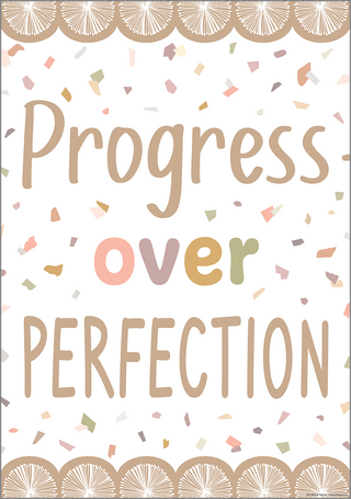 Progress over Perfection Positive Poster