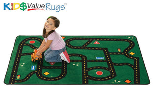 KID$ Value Rugs, Go-Go Driving Rug, 4' x 6'