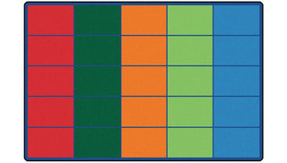Colorful Rows Seating Rug (6' x 9' Rectangle)