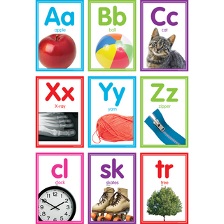 Colorful Photo Alphabet Cards Bulletin Board