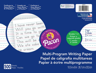 Multi-Program Handwriting Paper