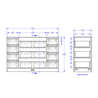 Jonti-Craft® Combo Bin Stationary Storage Unit