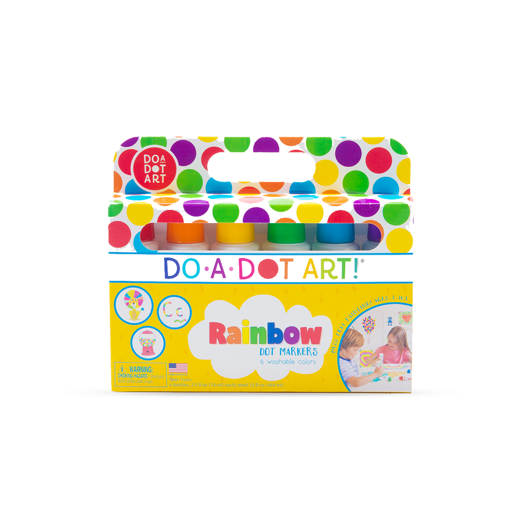 Easy Glue Resist Rainbow Painting - Happy Toddler Playtime