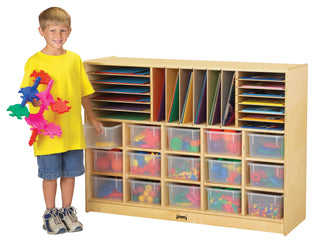 Jonti-Craft Sectional Cubbie-Tray Mobile Unit - with Clear Trays
