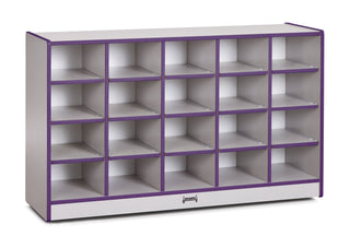 Rainbow Accents 20 Cubbie-Tray Mobile Storage - without Trays - Purple