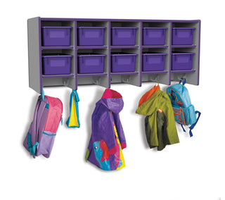 Rainbow Accents 10 Section Wall Mount Coat Locker