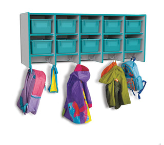 Rainbow Accents 10 Section Wall Mount Coat Locker