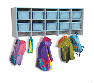 Rainbow Accents 10 Section Wall Mount Coat Locker