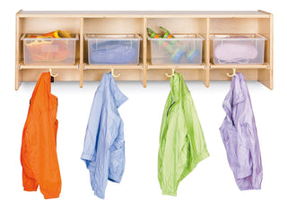Jonti-Craft 4 Section Wall Mount Coat Locker