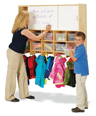 Jonti-Craft 10 Section Wall Mount Coat Locker with Storage