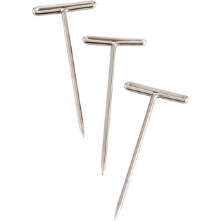 High Quality Steel T-pins - 2" Length x 0.6" Width - 100 / Box - Silver - Steel