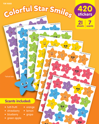 Colorful Star Smiles Smelly Stickers Variety Pack