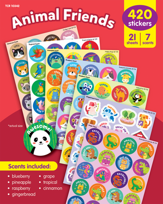 Animal Friends Smelly Stickers Variety Pack