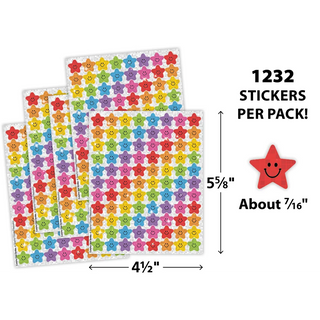 Colorful Star Smiles Sparkle Mini Stickers Value Pack