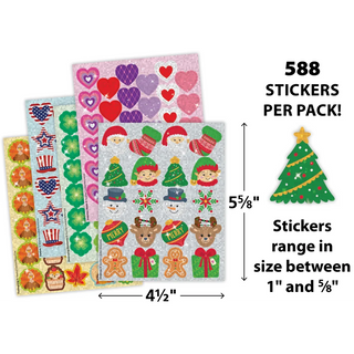 Holiday Celebration Sparkle Stickers Variety Pack