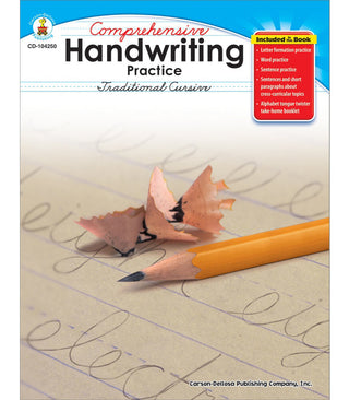Comprehensive Handwriting Practice: Traditional Cursive Resource Book Grade 2-5 Paperback