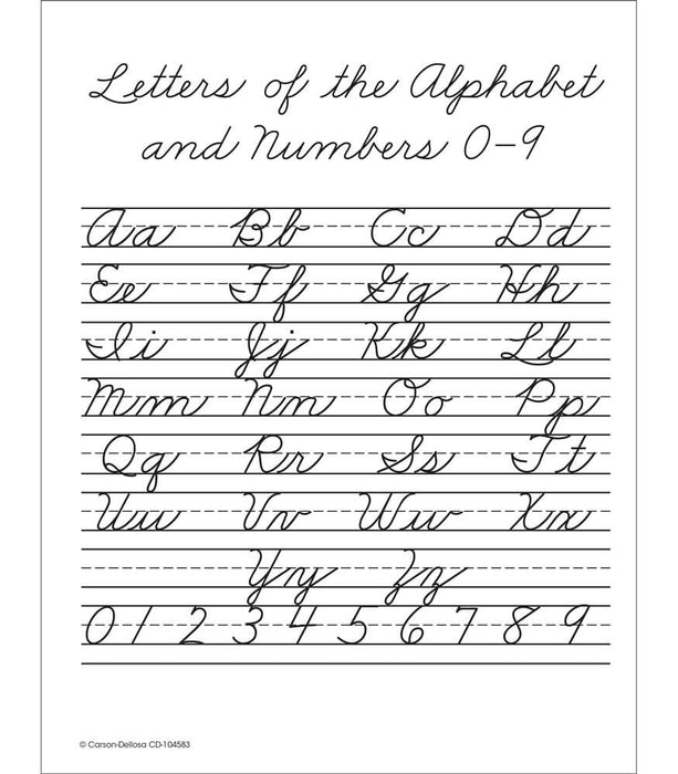 Carson-Dellosa Beginning Traditional Cursive, Workbook