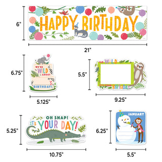 Jungle Friends Happy Birthday Mini Bulletin Board