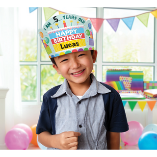 Colorful Happy Birthday Crowns