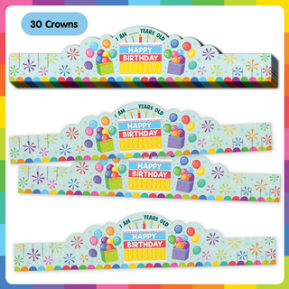 Colorful Happy Birthday Crowns
