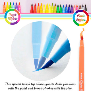 Brush Markers 12 Colors Washable