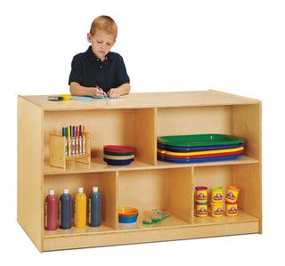 Jonti-Craft Double-Sided Island âSingle + 20 Cubbie-Tray - with Clear Trays