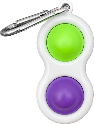 Fidget Popper Keychain - Purple/Green