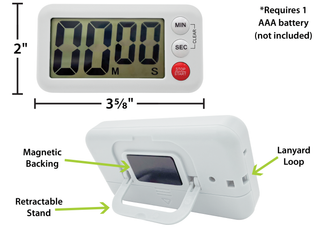 White Magnetic Digital Classroom Timer