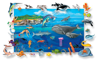 Sea Life Figures with Background Felt
