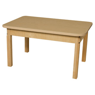 24x36 Rectangle HPL Table with Hardwood Legs 16 inch