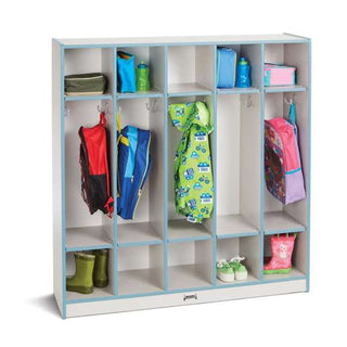 Rainbow Accents 5 Section Coat Locker - Coastal Blue
