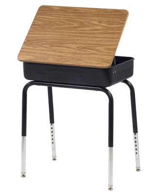 Lift-Lid Desk Medium Oak Laminate Surface