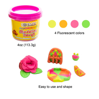 Modeling Dough Fluorescent Color 4 Oz. (Pack of 4)