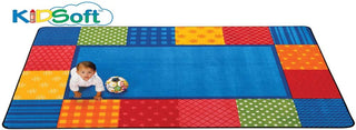 Pattern Blocks Rug Primary Colors 6' x 9'