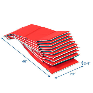 Pillow Rest Mats – Set of 10 – Red/Green