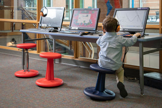 Kore Kids Pre-Teen Wobble Chair - Flexible Seating Stool for Classroom, Home & School, ADD/ADHD - Made in The USA - Age 10-11, Grade 5-6, (18.7in)