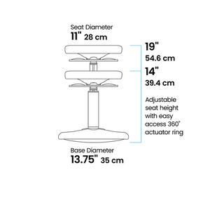 Kids Adjustable Standard Wobble Chair (14" to 19")