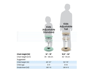 Kids Adjustable Standard Wobble Chair (14" to 19")