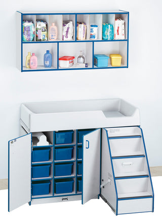Rainbow Accents Diaper Changer with Stairs